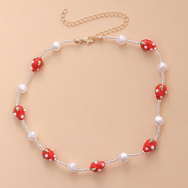 chokers chic acrylic beads link imitation pearl short necklace cute strawberry clavicle choker for women trendy jewelry collar, Golden;silver
chokers chic acrylic beads link imitation pearl short necklace cute strawberry clavicle choker for women trendy jewelry collar, Golden;silver