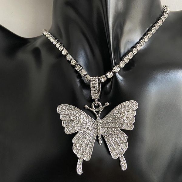 pendant necklaces 3d butterfly necklace fully iced crystal pave for women cubic zircon fashion goth jewelry, Silver
pendant necklaces 3d butterfly necklace fully iced crystal pave for women cubic zircon fashion goth jewelry, Silver
