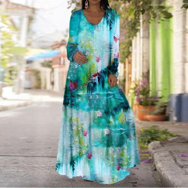 casual dresses 40# bohemian long sleeve graffiti print dress womens vintage loose maxi plus size sundress o-neck, Black;gray
casual dresses 40# bohemian long sleeve graffiti print dress womens vintage loose maxi plus size sundress o-neck, Black;gray