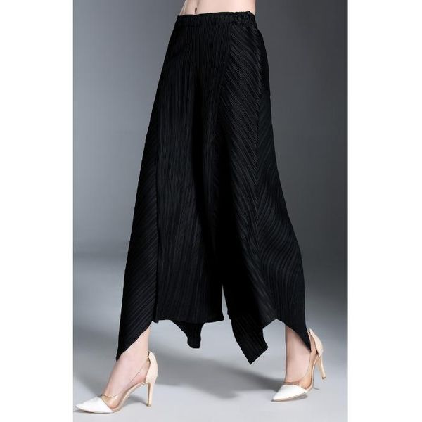 women's pants & capris superaen solid irregular plus size loose casual wide leg women 2021 spring/summer design, Black;white
women's pants & capris superaen solid irregular plus size loose casual wide leg women 2021 spring/summer design, Black;white