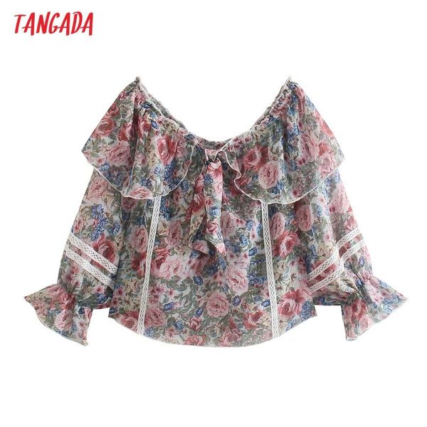 women's blouses & shirts tangada women retro flowers print oversize collar shirt long sleeve off shoulder lace patchwork blouse qd94, White
women's blouses & shirts tangada women retro flowers print oversize collar shirt long sleeve off shoulder lace patchwork blouse qd94, White