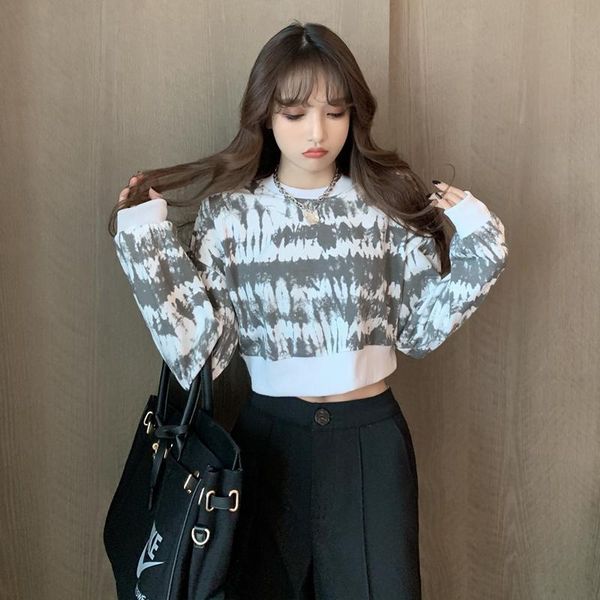 women's hoodies & sweatshirts spring fall fashion women without hood long sleeves printed short cut round neck young lady, Black
women's hoodies & sweatshirts spring fall fashion women without hood long sleeves printed short cut round neck young lady, Black