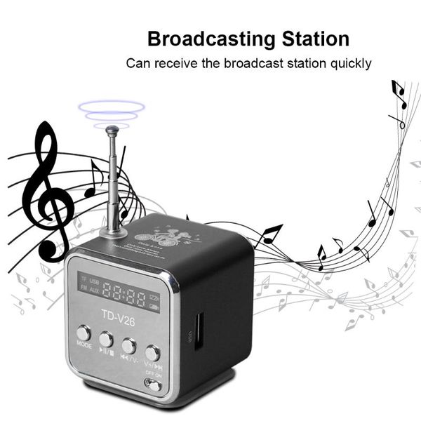 td-v26 wireless bluetooth speaker led display mini portable fm radio loudspeaker support sd/tf mp3 music player usb charging speakers
td-v26 wireless bluetooth speaker led display mini portable fm radio loudspeaker support sd/tf mp3 music player usb charging speakers