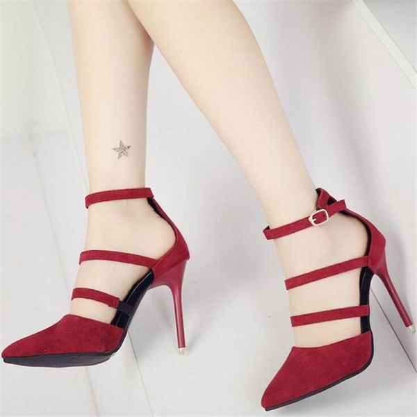 dress shoes 2021 spring women's european and american fashion high heels pointed suede hollow work simple single, Black
dress shoes 2021 spring women's european and american fashion high heels pointed suede hollow work simple single, Black