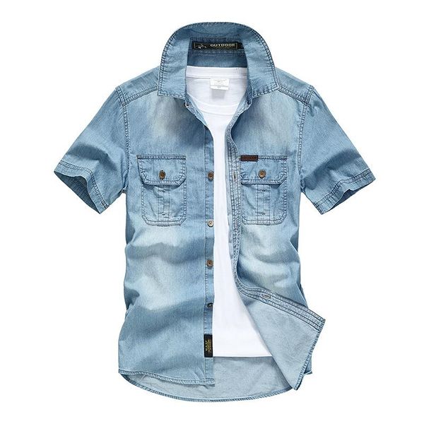 summer denim shirt men casual cotton short sleeve mens dress shirts fashion slim fit cowboy male jeans chemise homme -3xl men's, White;black
summer denim shirt men casual cotton short sleeve mens dress shirts fashion slim fit cowboy male jeans chemise homme -3xl men's, White;black