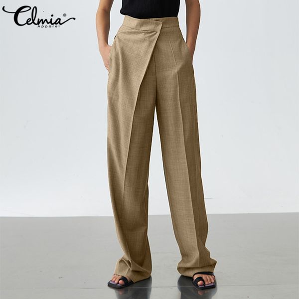 capris women's elegant harem pants 5xl celmia 2021 autumn casual elastic high waist asymmetrical trousers solid pockets female pantalon, Black;white
capris women's elegant harem pants 5xl celmia 2021 autumn casual elastic high waist asymmetrical trousers solid pockets female pantalon, Black;white
