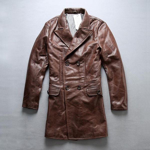 coat men leather long business windbreaker men's clothing skin genuine jacket & faux, Black
coat men leather long business windbreaker men's clothing skin genuine jacket & faux, Black