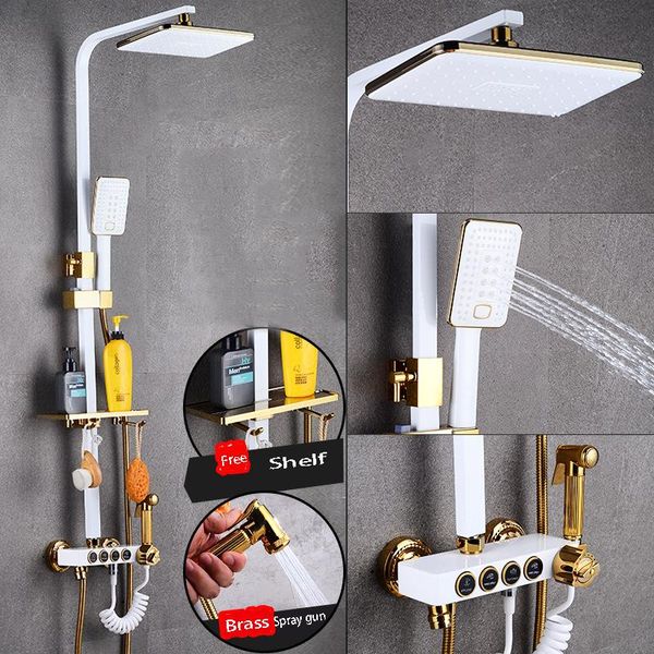 wall mounted single handle thermostatic shower mixer thermostatic faucet bath shower set + handshower
wall mounted single handle thermostatic shower mixer thermostatic faucet bath shower set + handshower