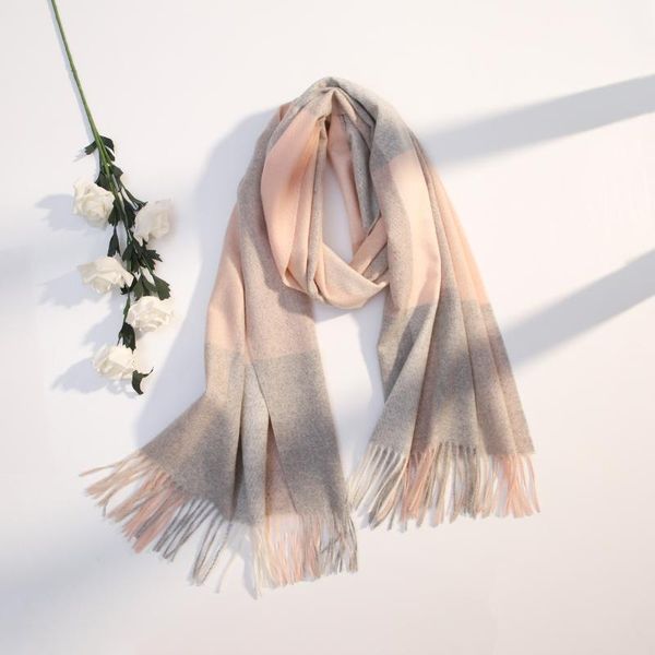 scarves autumn and winter woolen plaid scarf women's high-end long wild bib thickened warm shawl dual-use, Blue;gray
scarves autumn and winter woolen plaid scarf women's high-end long wild bib thickened warm shawl dual-use, Blue;gray
