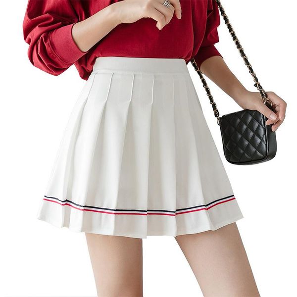 skirts summer 2021 women white shorts skirt casual stripe print high waist a-line black mini student pleated faldas cortas
skirts summer 2021 women white shorts skirt casual stripe print high waist a-line black mini student pleated faldas cortas