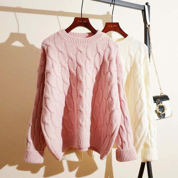 women's sweaters sweater women autumn winter twist knitted pullovers o-neck female size 3xl casual loose jumper tricot, White;black
women's sweaters sweater women autumn winter twist knitted pullovers o-neck female size 3xl casual loose jumper tricot, White;black