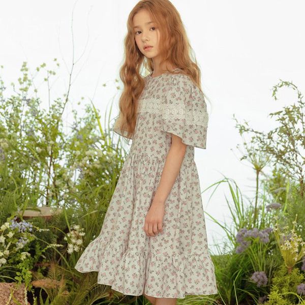 romantic french style summer girls dress loose lace ruffles big lap teenager kids outfit children's clothes flowers girl's dresses, Red;yellow 
romantic french style summer girls dress loose lace ruffles big lap teenager kids outfit children's clothes flowers girl's dresses, Red;yellow