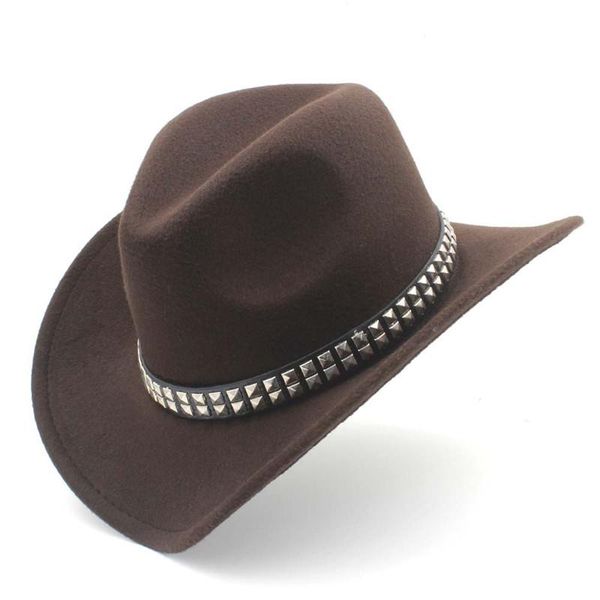 cloches women men wool punk belt western cowboy hat with wide brim felt cowgirl jazz godfather sombrero cap size 56-58cm, Blue;gray
cloches women men wool punk belt western cowboy hat with wide brim felt cowgirl jazz godfather sombrero cap size 56-58cm, Blue;gray