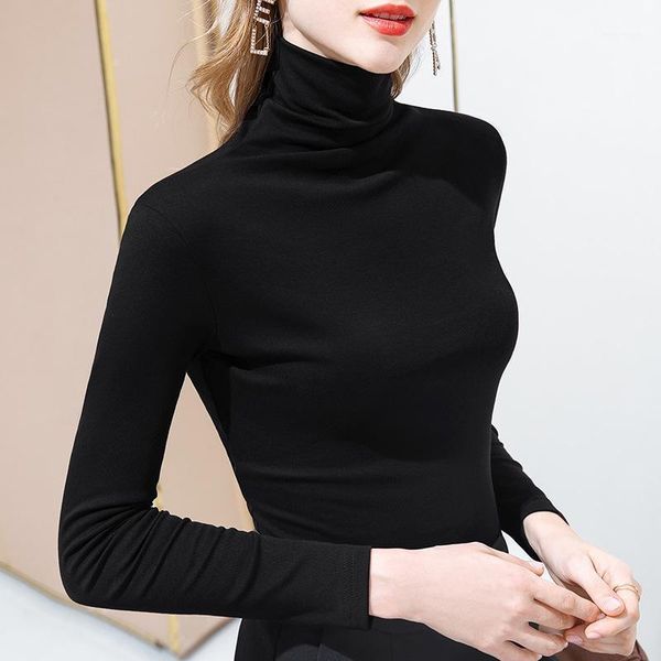 women slim turtleneck elastic long sleeve modal t-shirt female spring tees short casual 3xl plus size black t-shirts1, White
women slim turtleneck elastic long sleeve modal t-shirt female spring tees short casual 3xl plus size black t-shirts1, White