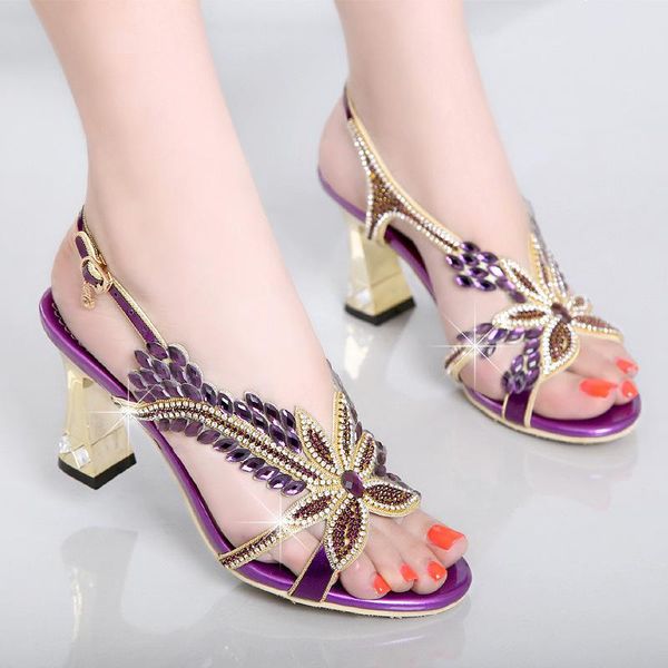 women summer shining rhinestone sandals fish mouth shoes diamond heel korean high-heeled roman fashion, Black
women summer shining rhinestone sandals fish mouth shoes diamond heel korean high-heeled roman fashion, Black