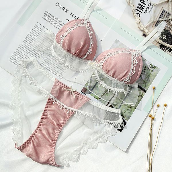 bras sets japanese young girl bra & panties set thin section nets yarn triangle cup underwear cute lace trim kawaii intimates, Red;black
bras sets japanese young girl bra & panties set thin section nets yarn triangle cup underwear cute lace trim kawaii intimates, Red;black