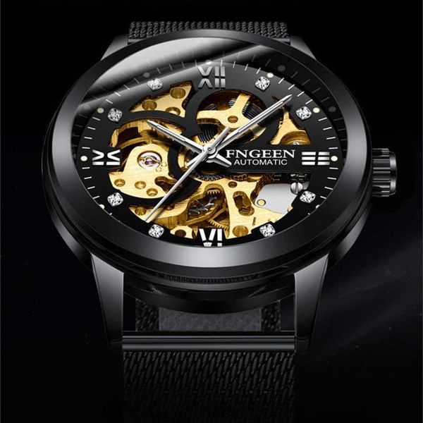 number sport design bezel golden watch mens watches montre homme clock men automatic skeleton wristwatch wristwatches, Slivery;brown
number sport design bezel golden watch mens watches montre homme clock men automatic skeleton wristwatch wristwatches, Slivery;brown