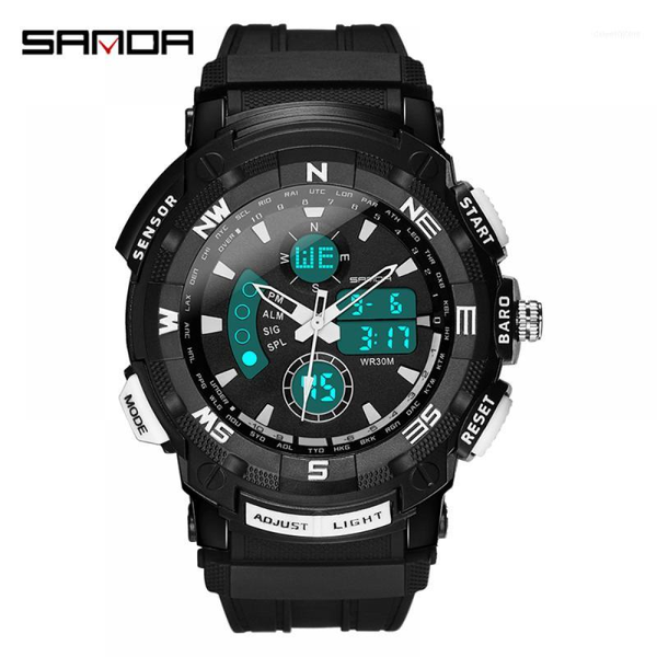 wristwatches sanda trend electronic leisure watch youth men's multi-function sports luminous waterproof dual display wrist1, Slivery;brown
wristwatches sanda trend electronic leisure watch youth men's multi-function sports luminous waterproof dual display wrist1, Slivery;brown