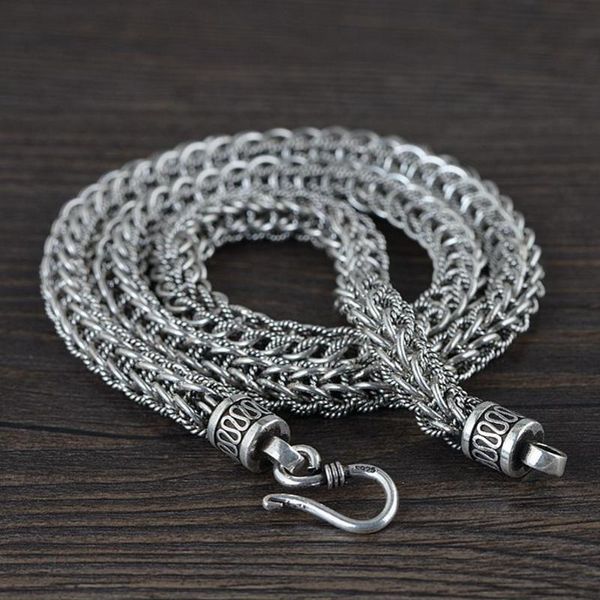 real solid s925 pure silver fashion necklace for men water ripple thai s hook chain chains
real solid s925 pure silver fashion necklace for men water ripple thai s hook chain chains