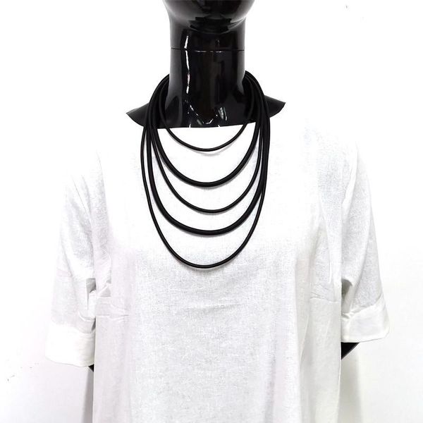 yd&ydbz multi layer black rubber long necklace for women simple harajuku women's clothes collocation choker minimalist jewelry pendant, Silver
yd&ydbz multi layer black rubber long necklace for women simple harajuku women's clothes collocation choker minimalist jewelry pendant, Silver