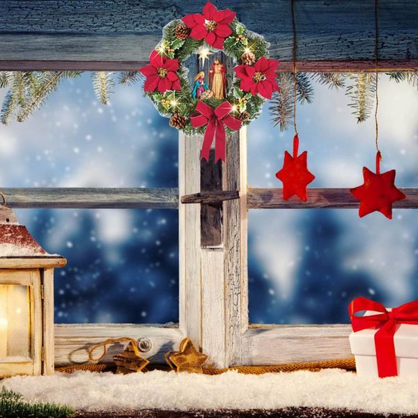 decorative flowers & wreaths acrylic christmas wreath glittering mary jesus garland front door outdoor indoor wall window home hanger
decorative flowers & wreaths acrylic christmas wreath glittering mary jesus garland front door outdoor indoor wall window home hanger