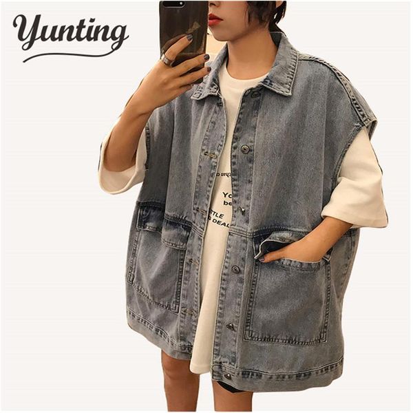 women's vests women denim vest autumn patchwork jaqueta coat long jeans jacket casual outerwear cardigans casaco female, Black;white
women's vests women denim vest autumn patchwork jaqueta coat long jeans jacket casual outerwear cardigans casaco female, Black;white