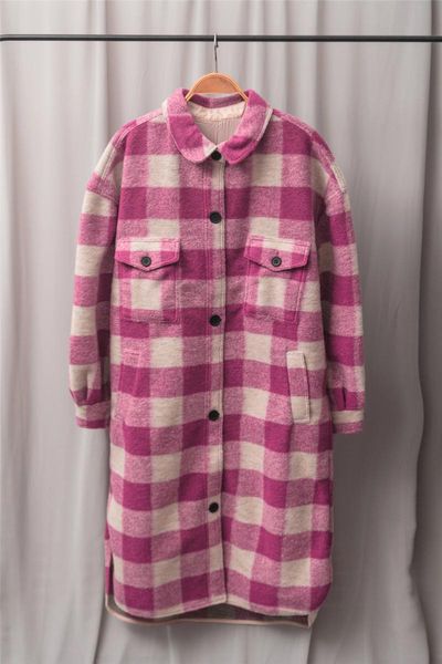 women's wool & blends 2021 french early autumn clothing classic plaid mid-length coat loose long-sleeved wool-blend woolen, Black
women's wool & blends 2021 french early autumn clothing classic plaid mid-length coat loose long-sleeved wool-blend woolen, Black