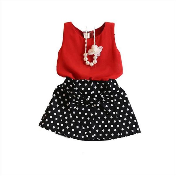 sweet summer set 2pcs toddler baby girls sleeveless o neck pullover red solid vest dot print bow skirt outfit, White
sweet summer set 2pcs toddler baby girls sleeveless o neck pullover red solid vest dot print bow skirt outfit, White