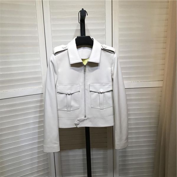 women's leather & faux style spring euopen 2021 white jackets genuine pockets short coat c395, Black
women's leather & faux style spring euopen 2021 white jackets genuine pockets short coat c395, Black