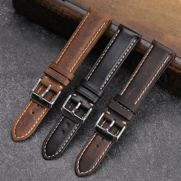 watch bands hand-made leather watchband 18 20 22mm brown black retro style suitable for men's soft strap, italian layer cowhide, Black;brown
watch bands hand-made leather watchband 18 20 22mm brown black retro style suitable for men's soft strap, italian layer cowhide, Black;brown