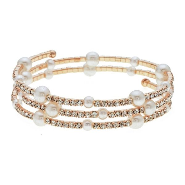 hand catenary selling korean luxury gold alloy multi layer pearl bracelet with diamond and women's adjustable elastic bracelet, Golden;silver 
hand catenary selling korean luxury gold alloy multi layer pearl bracelet with diamond and women's adjustable elastic bracelet, Golden;silver