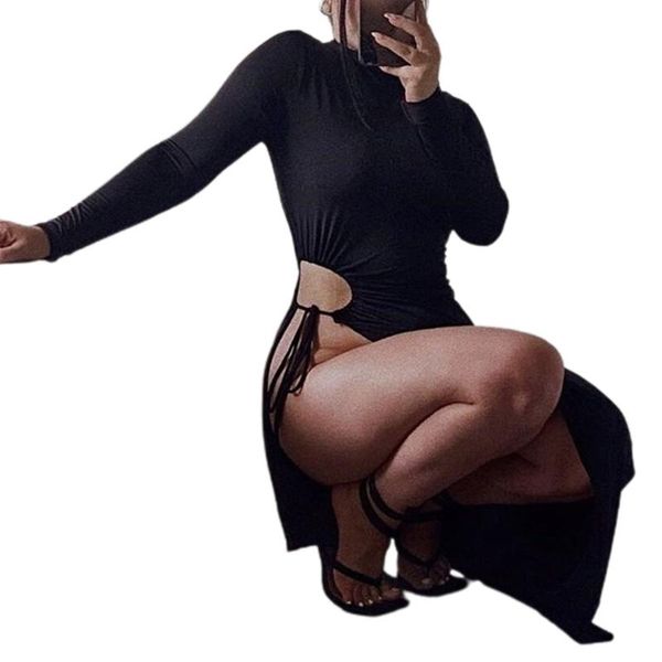casual dresses women wrapped dress high-neck long sleeves girl pleated tight solid color lace-up split hem hollow clothes lady, Black;gray
casual dresses women wrapped dress high-neck long sleeves girl pleated tight solid color lace-up split hem hollow clothes lady, Black;gray