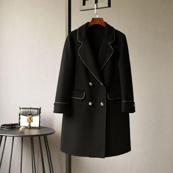 women's wool & blends fashion glitter button cashmere long coat women casual sleeve turn-down collar straight autumn winter black jacke
women's wool & blends fashion glitter button cashmere long coat women casual sleeve turn-down collar straight autumn winter black jacke