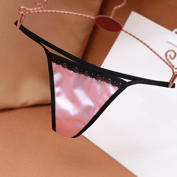 women g-string luxury satin thongs seamless thin belt female lingerie underwear low waist comfortable t-back briefs women's panties, Black;pink
women g-string luxury satin thongs seamless thin belt female lingerie underwear low waist comfortable t-back briefs women's panties, Black;pink