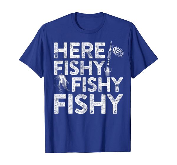 here fishy fishy fishy t-shirt fisherman shirt, White;black