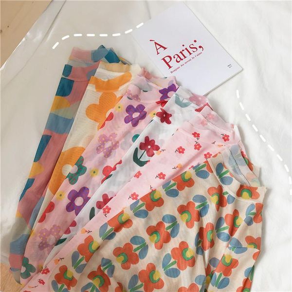women's t-shirt women 2021 flowers print mesh t shirt long sleeve causal crop femme casual transparent bodycon tees, White
women's t-shirt women 2021 flowers print mesh t shirt long sleeve causal crop femme casual transparent bodycon tees, White