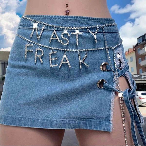 jewelry personality simple geometric body chain simple claw chain diamond letter pendant waist chain female, Silver
jewelry personality simple geometric body chain simple claw chain diamond letter pendant waist chain female, Silver