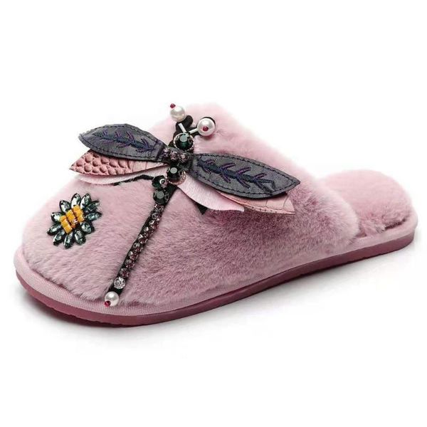 ladies slippers home interior women's shoes high-end custom flowers super flash rhinestone plush warm cotton, Black
ladies slippers home interior women's shoes high-end custom flowers super flash rhinestone plush warm cotton, Black