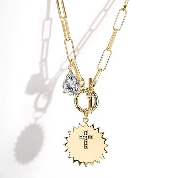 pendant necklaces cross black zircon necklace for women 2021 jewelry trendy simple fashion design sense clavicle chain accessories sy0320, Silver
pendant necklaces cross black zircon necklace for women 2021 jewelry trendy simple fashion design sense clavicle chain accessories sy0320, Silver