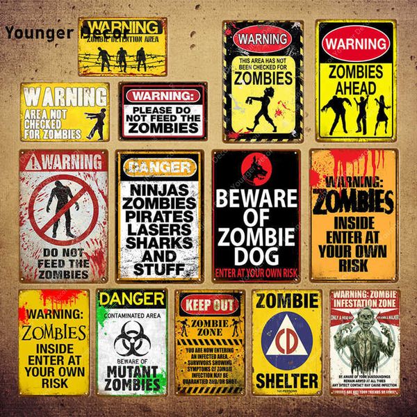 warning zombie ahead plate danger keep out metal tin sign vintage poster wall art painting plaque bar pub club home decor yi-016
warning zombie ahead plate danger keep out metal tin sign vintage poster wall art painting plaque bar pub club home decor yi-016