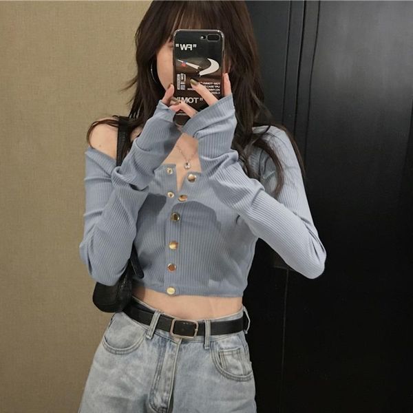 women's t-shirt knited sweater women summer loose long-sleeved female slash neck short style t-shirts ladies off-the-shoulder slim, White
women's t-shirt knited sweater women summer loose long-sleeved female slash neck short style t-shirts ladies off-the-shoulder slim, White