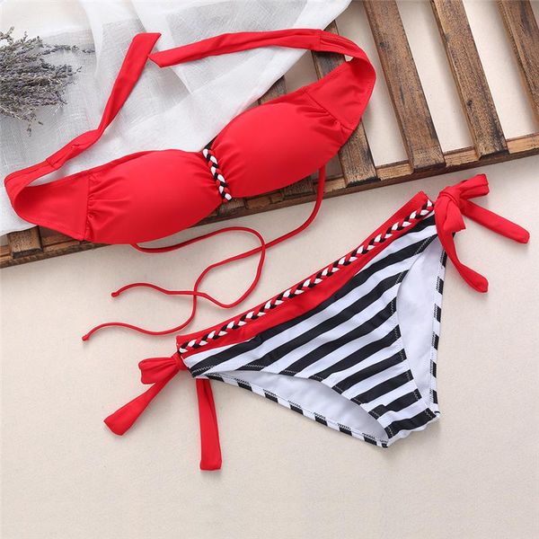women's swimwear bikini women swimsuit push up plaid bathing suit summer beachwear, White;black
women's swimwear bikini women swimsuit push up plaid bathing suit summer beachwear, White;black