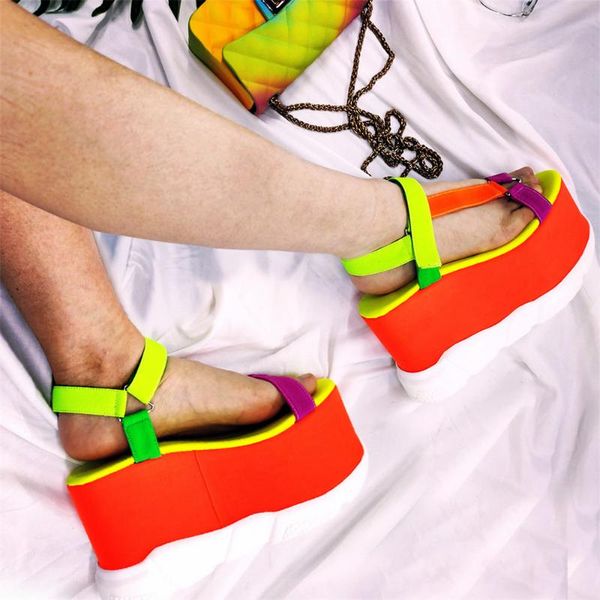 brand design 2021 summer chunky high heel platform wedges women shoes sandals big size43 multi color fashion ins gothic cosplay, Black
brand design 2021 summer chunky high heel platform wedges women shoes sandals big size43 multi color fashion ins gothic cosplay, Black