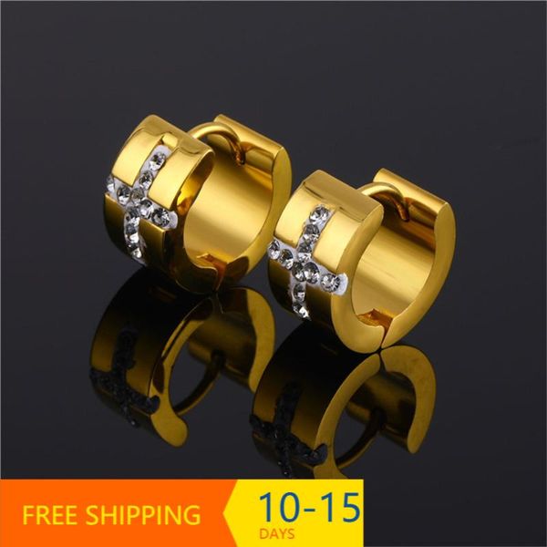 small circle creoles hoop earrings for women gold color stainless steel cross cz unusual female 2021 trend jewelry & huggie, Golden;silver
small circle creoles hoop earrings for women gold color stainless steel cross cz unusual female 2021 trend jewelry & huggie, Golden;silver