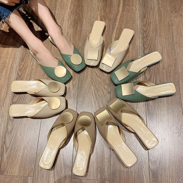 slippers square cover toe women shoes woman mules fashion metal buckle 2021 solid ladies slides plus size, Black
slippers square cover toe women shoes woman mules fashion metal buckle 2021 solid ladies slides plus size, Black
