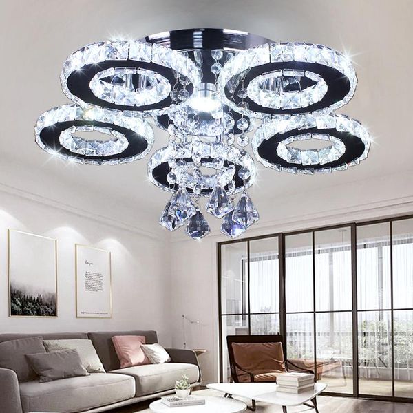 ceiling lights modern lamps led 5 ring crystal circle lamp chandelier bedroom light aisle corridor
ceiling lights modern lamps led 5 ring crystal circle lamp chandelier bedroom light aisle corridor