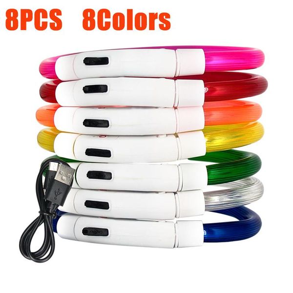 dog collars & leashes 8 colors 8pcs/lot usb rechargeable led pet collar cat puppy necklace adjustable cuttable neck ring safety night glowin
dog collars & leashes 8 colors 8pcs/lot usb rechargeable led pet collar cat puppy necklace adjustable cuttable neck ring safety night glowin