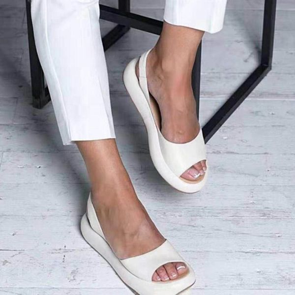 wedge sandals shoes for women peep toe solid color thick bottom female platform summer cool blue plus size 35-43, Black
wedge sandals shoes for women peep toe solid color thick bottom female platform summer cool blue plus size 35-43, Black