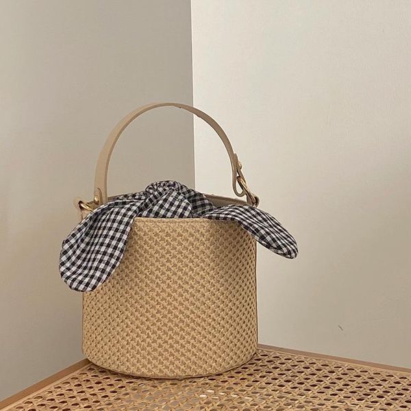 evening bags fashion weave women straw bag crossbody 2021 bucket beach handbags rope knitted handbag fresh summer tote