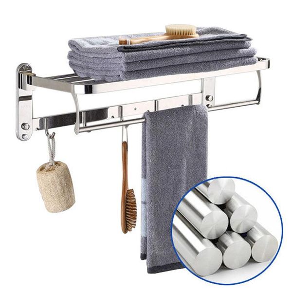 towel racks stainless steel rack can be folded hanger wall mounted shelf holder for bathroom equipment accessorie
towel racks stainless steel rack can be folded hanger wall mounted shelf holder for bathroom equipment accessorie